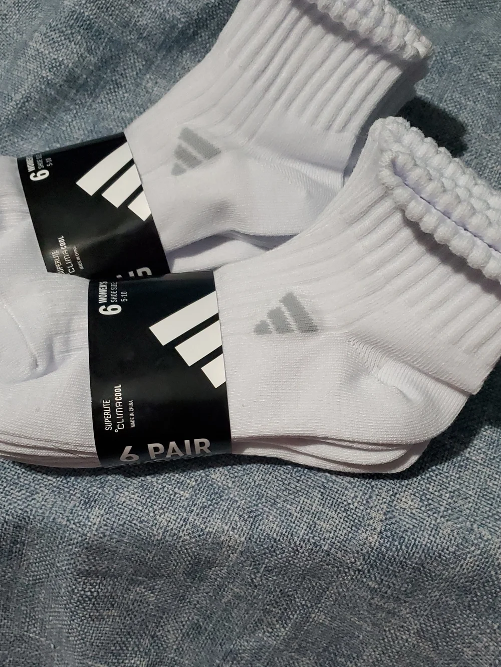 Adidas Womens 12 Pairs Of White Ankle Socks